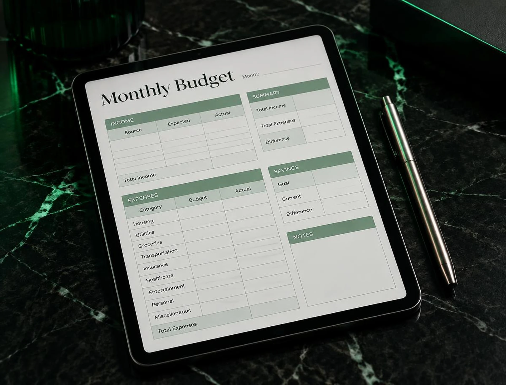 The Money Reset digital product example